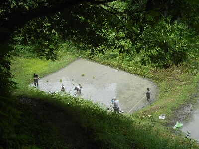 山田町の棚田で田植え