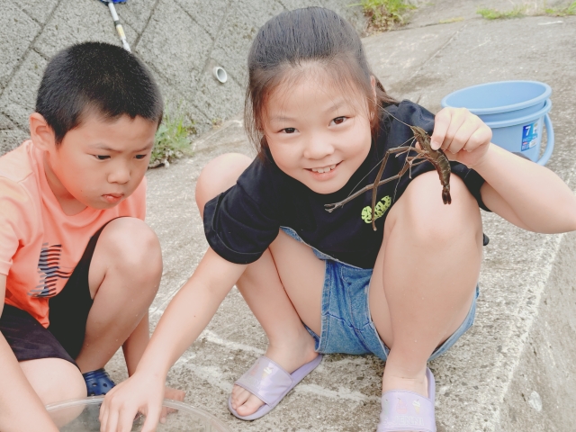 川の生き物調査