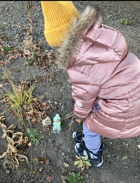 雪降る前にごみ拾い