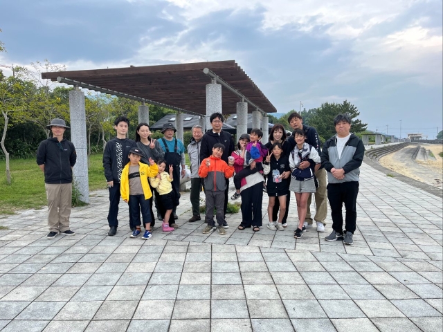臼杵市浜公園で釣り体験学習会