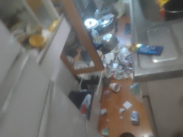 地震後…