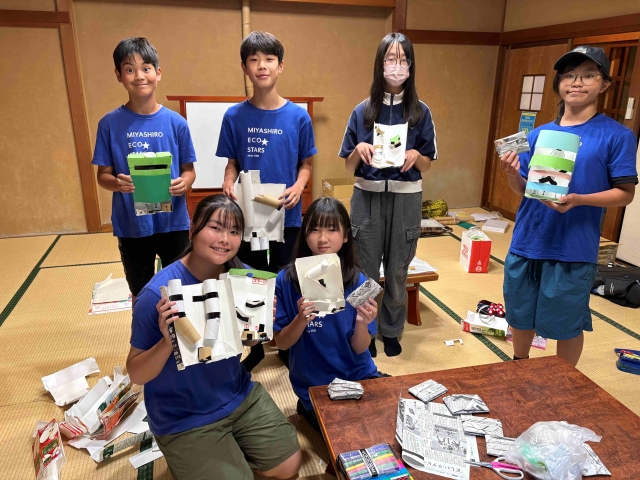 宮代町民まつりリユース工作見本制作